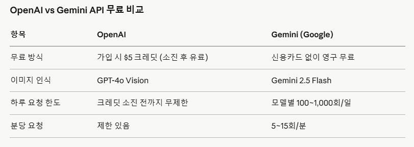 Gemini API 사용 요금 안내