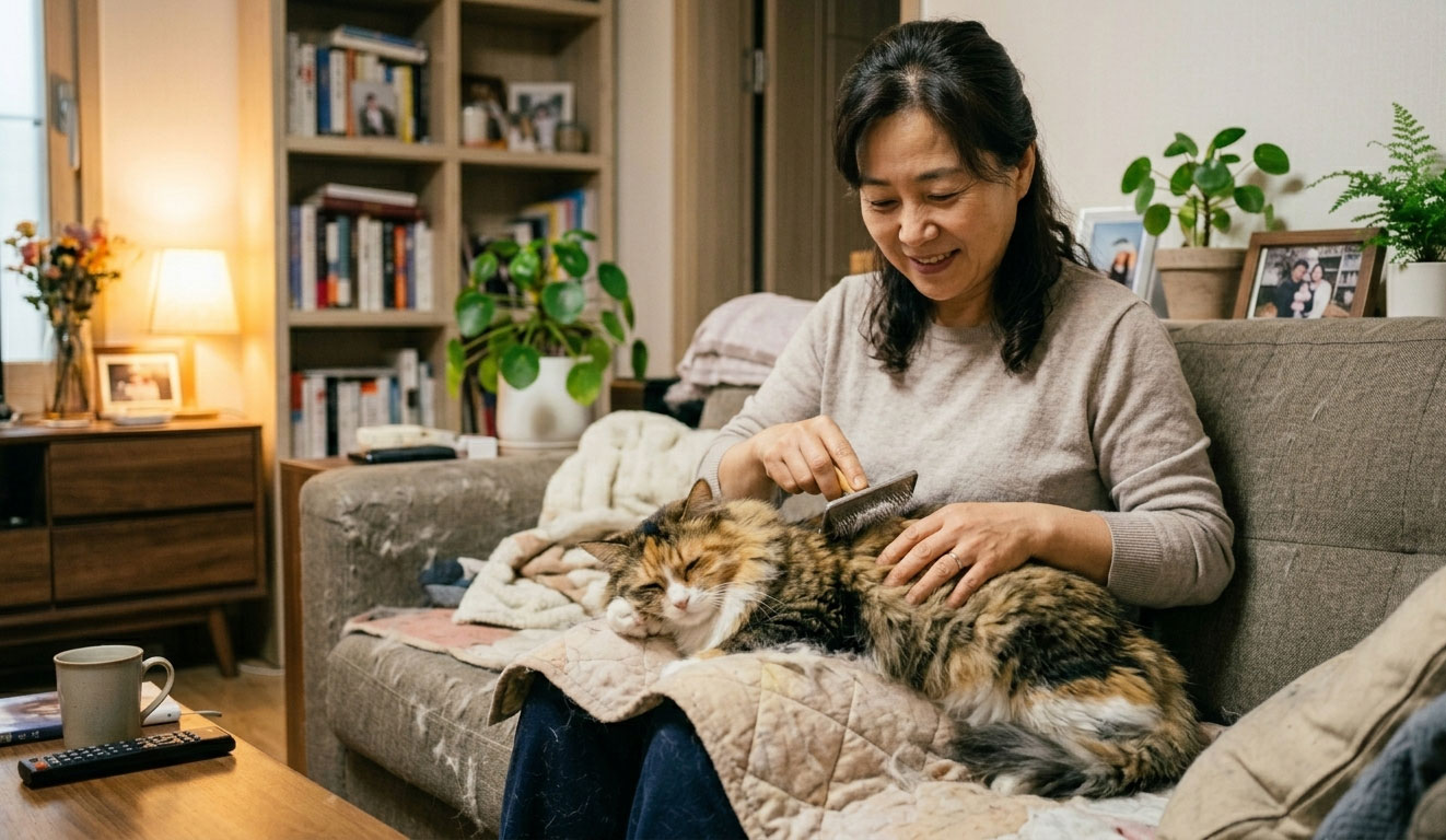 고양이 털 빠짐 관리법 이미지