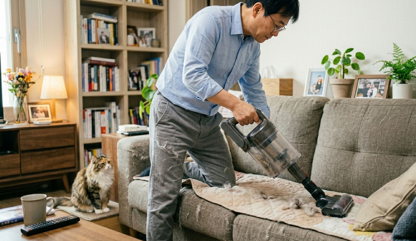고양이 환모기 관리 루틴 이미지